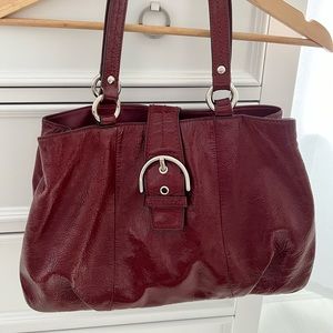 Vintage COACH Soho Patent Leather Tote Carryall - Women Handbag